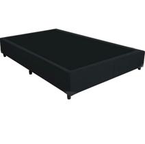 Cama Box Base Casal Blindado Suede Preto