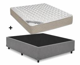 Cama Box Base Casal Cinza Colchão Tecnopedic Revolution New One Face 138x188 - Castor Cama Box Base Casal Cinza Colchão Tecnopedic Revolution New One Face 138x188 - Castor