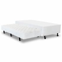 Cama Box Base Casal Com Auxiliar Semi Ortopedica Poliester