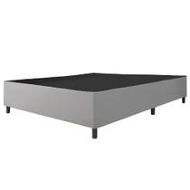 Cama Box Base Casal King 1,93m Suede Marsala Cinza