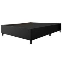 Cama Box Base Casal Queen 1,58m Suede Marsala Preto