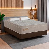 Cama Box Base Casal Suede + Colchão Molas Ensacadas Gel Plus Whc 138x188x67 Cama Box Base Casal Suede + Colchão Molas Ensacadas Gel Plus Whc 138x188x67