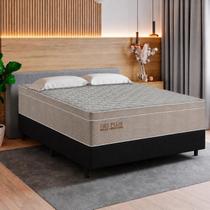 Cama Box Base Casal Suede + Colchão Molas Ensacadas Gel Plus Whc 138x188x67 Cama Box Base Casal Suede + Colchão Molas Ensacadas Gel Plus Whc 138x188x67