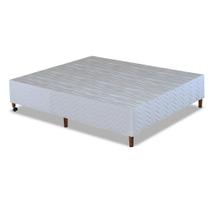 Cama Box Base Casal Universal Bordado White (138x188x30) - Paropas