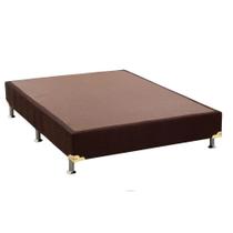 Cama Box Base Casal Universal Suede Brown (138x188x20) - Ortobom