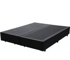 Cama Box Base King Bipartido Sintético Preto