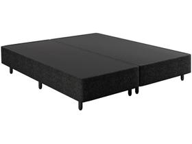 Cama Box Base King Size Bi-Partida Suede 186 X 198cm - Genki Kenko