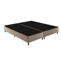 Cama Box Base King Sommier Rústico Bordado Clean (193x203x20) - Paropas