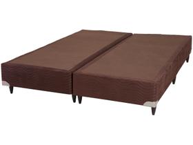 Cama Box Base Queen Americana Suede Brown (158x198x23) - Ortobom