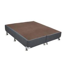 Cama Box Base Queen Universal Suede Gray (158x198x20) - Ortobom