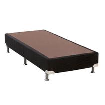 Cama Box Base Solteiro Americana Suede Nero Black (88x188x23) - Ortobom