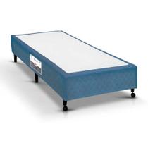 Cama Box Base Solteiro Poli Tecido Blue (78x188x27) - Castor