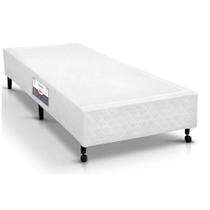 Cama Box Base Solteiro Poli Tecido White (96x203x23) - Castor