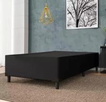 Cama Box Base Solteiro Sintético Preto