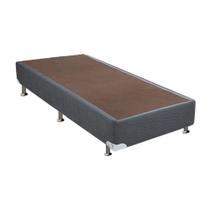 Cama Box Base Solteiro Universal Suede Gray (88x188x30) - Ortobom