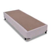 Cama Box Base Solteiro Universal Suede Marfim (96x203x25) - Probel