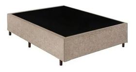 Cama Box Base Universal Casal 138x188 Suede Bege
