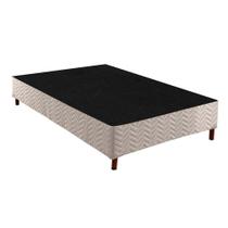 Cama Box Base Universal Casal Sommier Rústico Bordado White (138x188x30) - Paropas