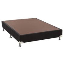 Cama Box Base Universal Casal Suede Black (138x188x30) - Ortobom