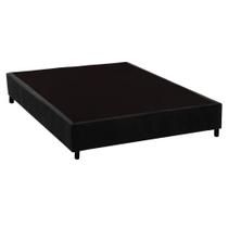 Cama Box Base Universal CRC Camurça Black Casal 138x188