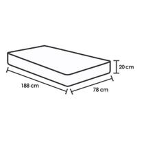 Cama Box Base Universal CRC material sintético White Solteiro 88x188