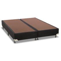 Cama Box Base Universal King Suede Nero Black (186x198x20) - Ortobom