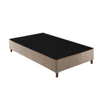 Cama Box Base Universal Solteiro Sommier Rústico Bordado Clean (88x188x30) - Paropas