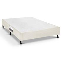 Cama Box Base Universal Viúva Poli Tecido Clean (128x188x23) - Castor