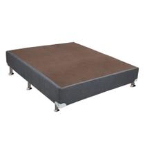 Cama Box Base Universal Viúva Suede Gray (128x188x30) - Ortobom