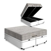 Cama Box Baú Airtech King + Colchão de Molas Ensacadas - Ortobom - Spring - 193x203x67cm