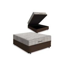 Cama Box Baú Airtech Viuvo + Colchão de Molas Ensacadas - Ortobom - Spring - 128x188x60cm