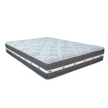 Cama Box Baú Bege e Colchão Black Graphite Molas Ensacadas King 193x203X32 Anjos