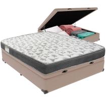 Cama Box Baú Bege E Colchão Iso100 Espuma D33 Viúvo Ortobom Cama Box Baú Bege E Colchão Iso100 Espuma D33 Viúvo Ortobom