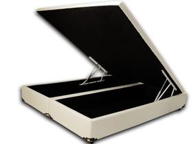 Cama Box Baú Bipartido Queen Premium 1,58 x 1,98 x 0,40 Sued Bege - Master Box Design