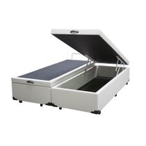 Cama Box Baú Blindado Casal Bipartido Homequeen Sintético Branco 41x138x188 Cama Box Baú Blindado Casal Bipartido Homequeen Sintético Branco 41x138x188