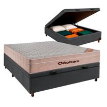 Cama Box Bau Blindado Casal + Colchão Molas Ensacadas Airtech Ortobom
