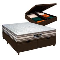 Cama Box Bau Blindado Casal + Colchão Molas Ensacadas Legriff Sankonfort