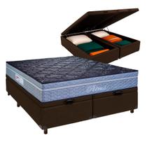Cama Box Bau Blindado Casal + Colchão Molas Ensacadas Petrus Paropas