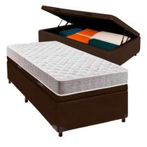 Cama Box Bau Blindado Solteiro + Colchão D33 Cama Box Bau Blindado Solteiro + Colchão D33