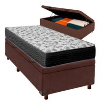 Cama Box Bau Blindado Solteiro + Colchão D33 Cama Box Bau Blindado Solteiro + Colchão D33