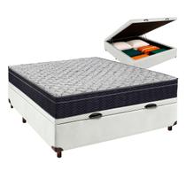 Cama Box Bau Branco + Colchão Casal Airtech 150 Ortobom Cama Box Bau Branco + Colchão Casal Airtech 150 Ortobom