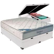 Cama Box Baú Branco E Colchão Freedom Molas Ensacadas King Ortobom Cama Box Baú Branco E Colchão Freedom Molas Ensacadas King Ortobom