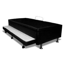Cama Box Baú c/Auxiliar Solteiro Universal Courano Nero Black (88x188) - Ortobom Cama Box Baú c/Auxiliar Solteiro Universal Courano Nero Black (88x188) - Ortobom