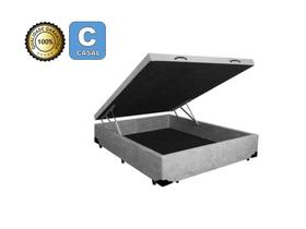 Cama Box Baú Casal 138 - Bello Box - Suede Cinza 30CM PROFUNDIDADE - ALTURA TOTAL 48 CM Cama Box Baú Casal 138 - Bello Box - Suede Cinza 30CM PROFUNDIDADE - ALTURA TOTAL 48 CM