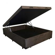 Cama Box Baú Casal 138 - Bello Box- Suede Marrom Cama Box Baú Casal 138 - Bello Box- Suede Marrom