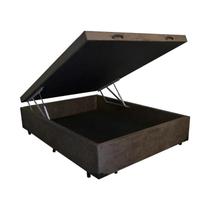 Cama Box Baú Casal 138 - Bello Box- Suede Marrom Cama Box Baú Casal 138 - Bello Box- Suede Marrom