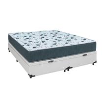 Cama Box Baú Casal 138 Bipartido Tecido Sintético Branco Com Colchão Alegro Bello Box Espuma D28 Cinza 58x138x188 Cama Box Baú Casal 138 Bipartido Tecido Sintético Branco Com Colchão Alegro Bello Box Espuma D28 Cinza 58x138x188