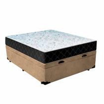 Cama Box Baú Casal 138 Suede Bege Com Colchão Espuma D33 Marrocos 30cm Cama Box Baú Casal 138 Suede Bege Com Colchão Espuma D33 Marrocos 30cm