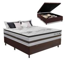Cama Box Baú Casal 1,38m Colchão Molas Ensacadas 30cm Love Story 138x188x68cm