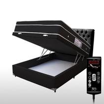 Cama Box Baú Casal 1,38x1,88 Com Controle Massageador Cabeceira ALLMAG Cama Box Baú Casal 1,38x1,88 Com Controle Massageador Cabeceira ALLMAG